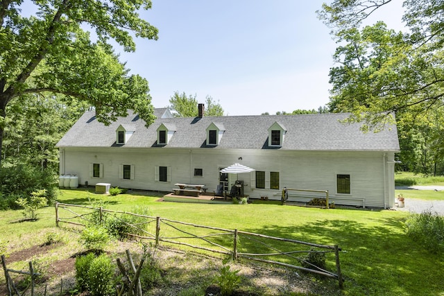 37 Walker Rd, Boothbay, ME 04537 - rear view of property featuring a chimney and a gate
