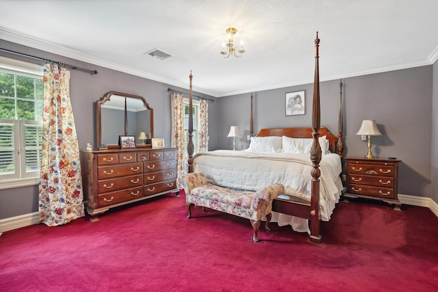 30 Plymouth Dr, Saco, ME 04072 - bedroom with multiple windows, ornamental molding, baseboards, and carpet flooring