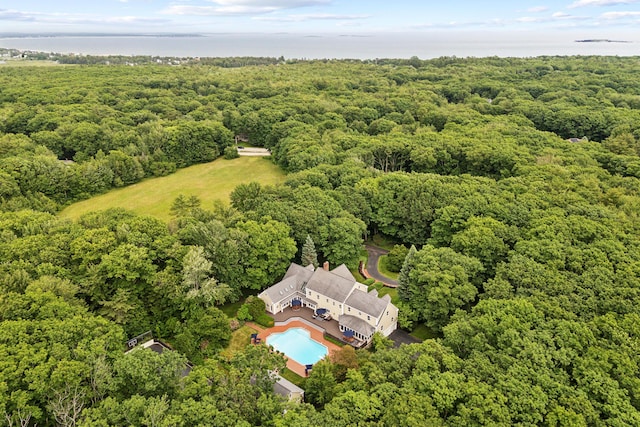 30 Plymouth Dr, Saco, ME 04072 - bird's eye view of a heavily wooded area and a pool area