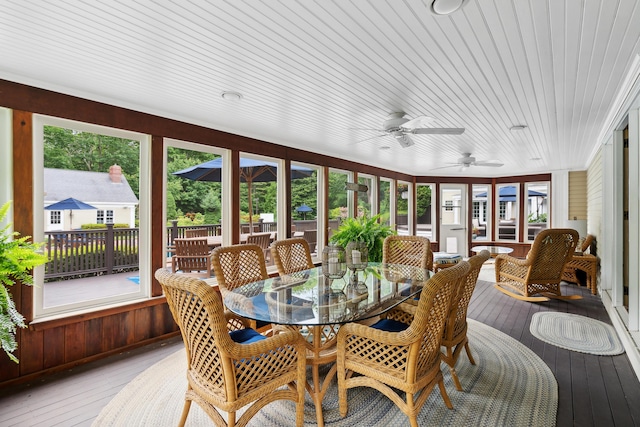 30 Plymouth Dr, Saco, ME 04072 - sunroom with outdoor dining space and a ceiling fan