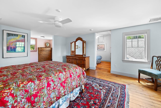 72 Vine St, South Berwick, ME 03908 - bedroom featuring light wood-style flooring, baseboards, and a ceiling fan