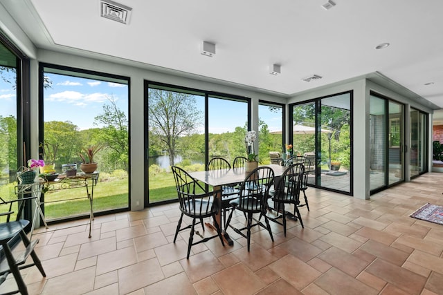 72 Vine St, South Berwick, ME 03908 - sunroom with a water view, plenty of natural light, and a wall of windows