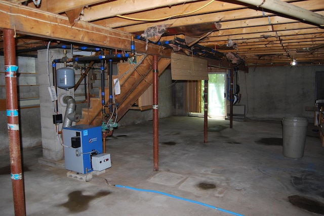 16 Evergreen Estates Rd, Nobleboro, ME 04555 - below grade area featuring a heating unit