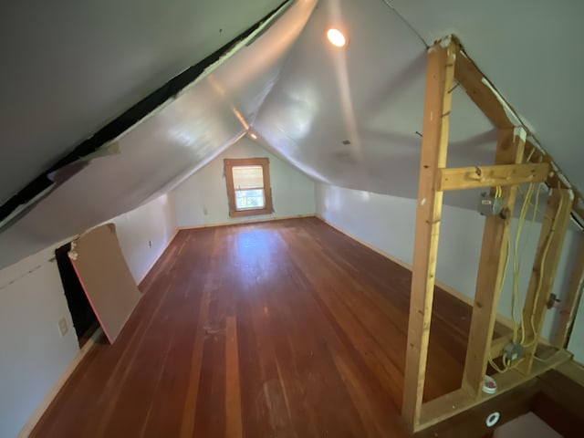 147 Spring St, Westbrook, ME 04092 - bonus room featuring wood finished floors, lofted ceiling, and baseboards
