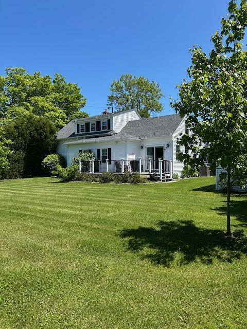 48 Allen St, Bangor, ME 04401 - rear view of property featuring a yard and a deck