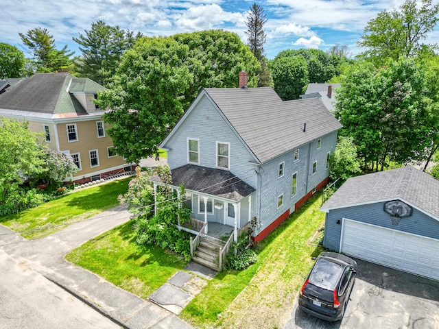 4 Heath St, Waterville, ME 04901 - view from above of property