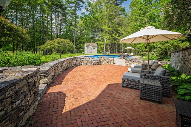 20 Doe Dr, Eliot, ME 03903 - view of patio / terrace featuring an outdoor pool and view of scattered trees