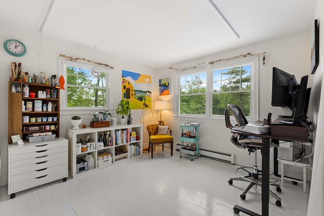 83 Brixham Rd, York, ME 03909 - office space with a baseboard heating unit, healthy amount of natural light, and wood finished floors