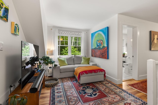 83 Brixham Rd, York, ME 03909 - living area featuring wood finished floors and baseboards