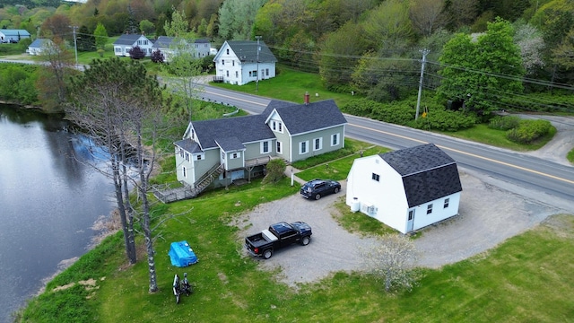 590 Main St, East Machias, ME 04630 - aerial view of property and surrounding area featuring a nearby body of water