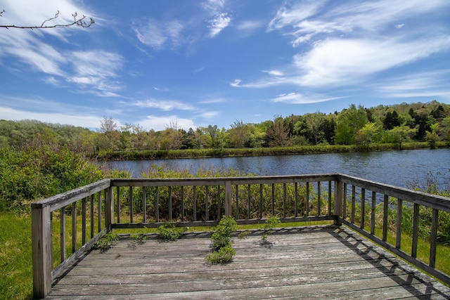 590 Main St, East Machias, ME 04630 - wooden deck with a water view
