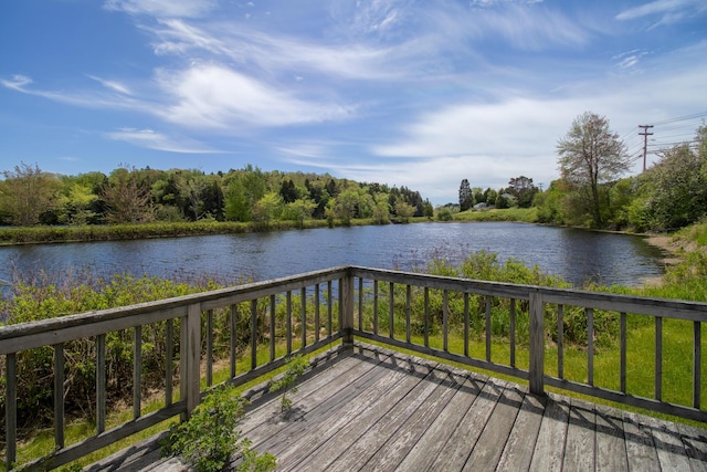 590 Main St, East Machias, ME 04630 - wooden deck featuring a water view