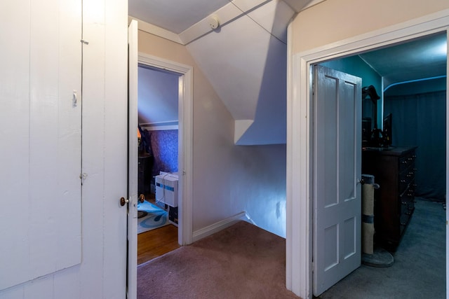 590 Main St, East Machias, ME 04630 - hall with carpet floors and lofted ceiling