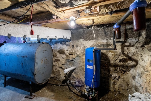 590 Main St, East Machias, ME 04630 - utility room featuring oil tank