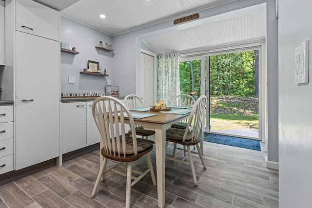 131 Temple Ave Unit 26, Old Orchard Beach, ME 04064 - dining area featuring wood finished floors and recessed lighting