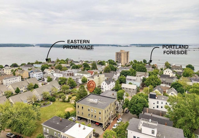 65 Munjoy St Unit 4, Portland, ME 04101 - aerial perspective of suburban area featuring a large body of water