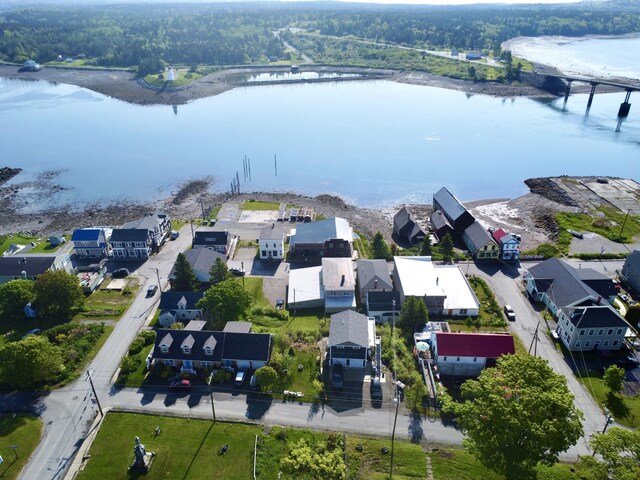 32 Water St, Lubec, ME 04652 - aerial view of residential area featuring a nearby body of water