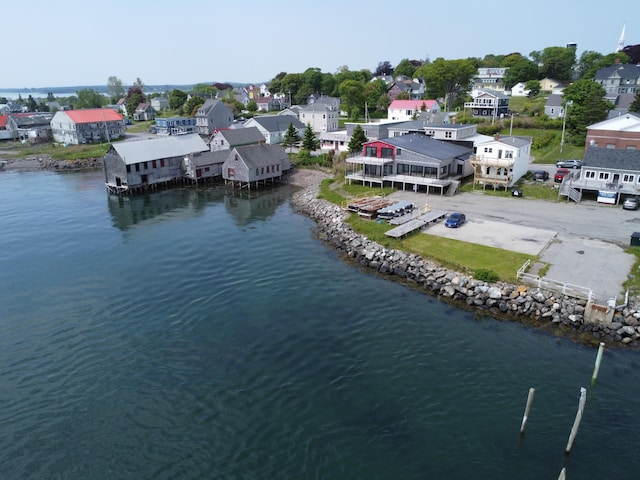 32 Water St, Lubec, ME 04652 - aerial view of residential area with a nearby body of water