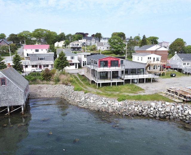 32 Water St, Lubec, ME 04652 - dock with a residential view and a water view