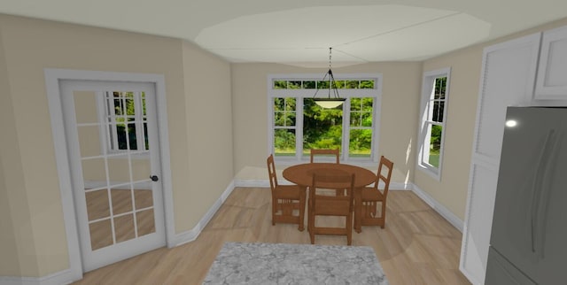 115 Summit Ter Unit 5, South Portland, ME 04106 - dining area with baseboards and light wood-style flooring