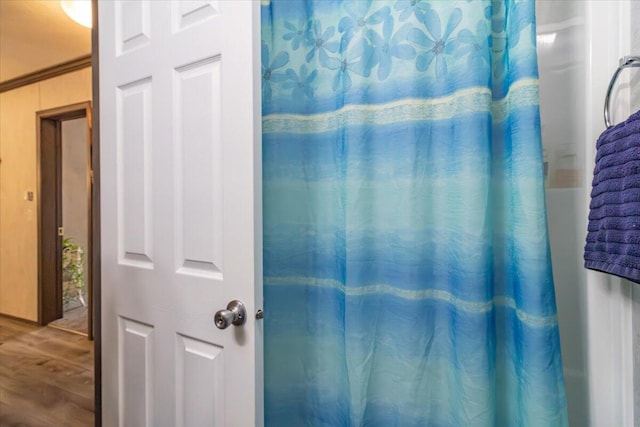 833 Sedgwick Ridge Rd, Sedgwick, ME 04676 - full bath with wood finished floors