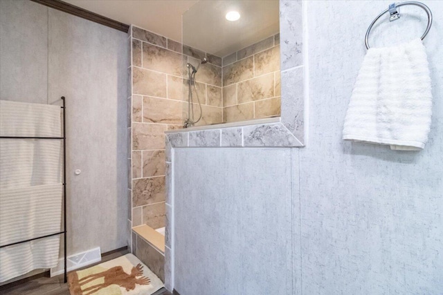 833 Sedgwick Ridge Rd, Sedgwick, ME 04676 - bathroom featuring tiled shower / bath