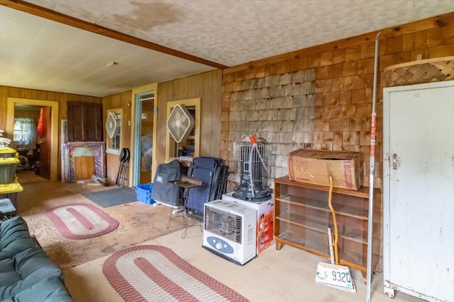 833 Sedgwick Ridge Rd, Sedgwick, ME 04676 - living room with wood walls