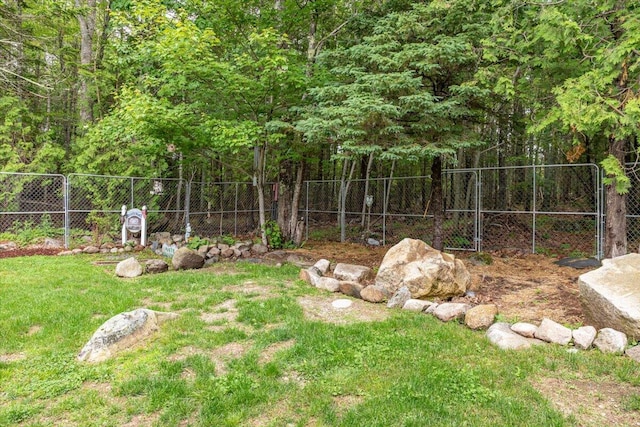 833 Sedgwick Ridge Rd, Sedgwick, ME 04676 - fenced backyard with a wooded view