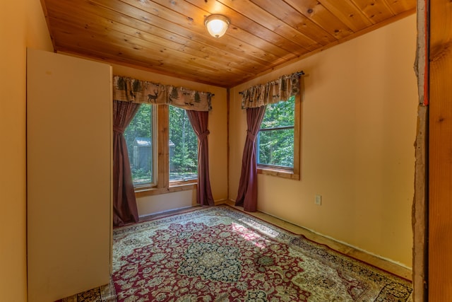 200 Flanders Pond Rd, Sullivan, ME 04664 - empty room featuring wood ceiling and vaulted ceiling