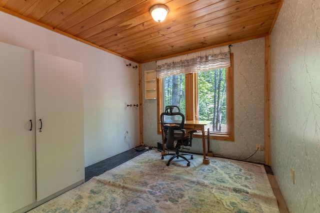 200 Flanders Pond Rd, Sullivan, ME 04664 - office space with wooden ceiling