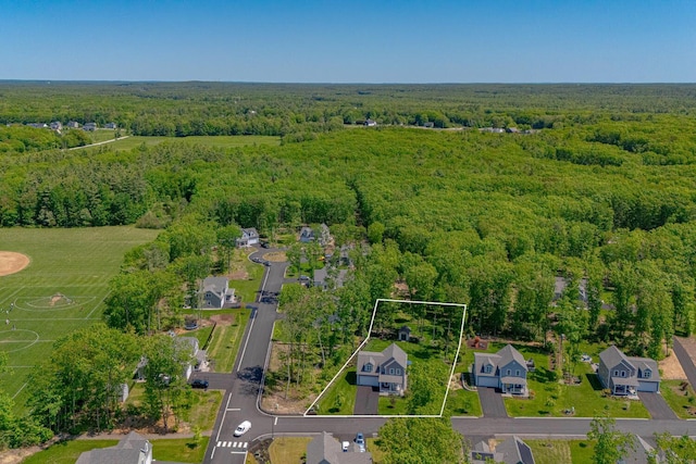 15 Adena Way, Kennebunk, ME 04043 - aerial overview of property's location featuring a forest and property parcel outlined