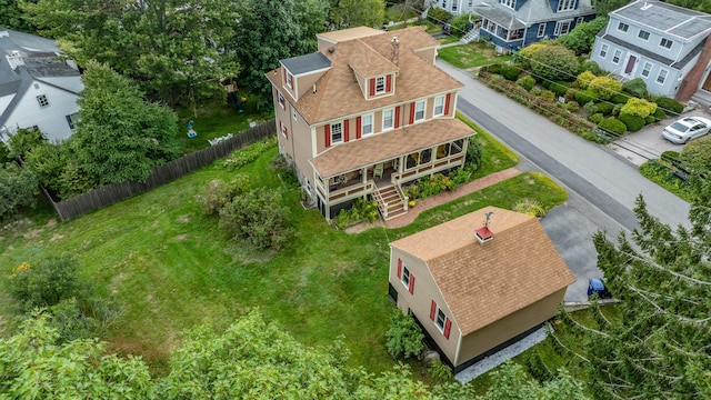 view from above of property