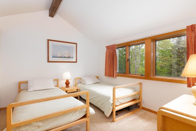 2396 Hemlock Dr Unit 2396, Carrabassett Valley, ME 04947 - bedroom featuring light colored carpet and baseboards
