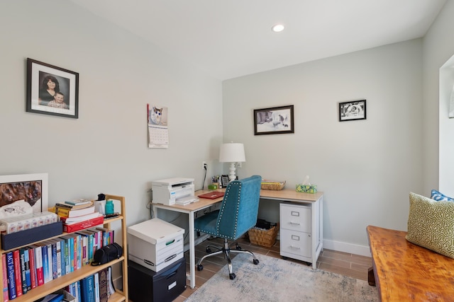 29 Bay Field Dr, Woolwich, ME 04579 - home office with recessed lighting and wood finished floors