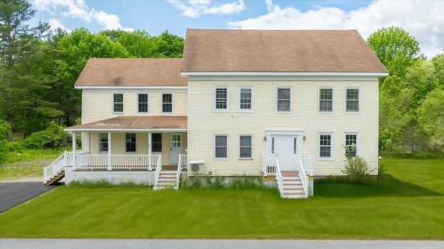 32 Skillings Corner Rd, Auburn, ME 04210 - colonial inspired home with a front lawn and covered porch