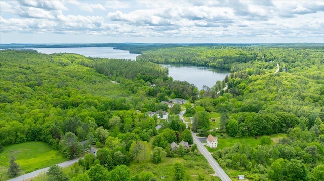 32 Skillings Corner Rd, Auburn, ME 04210 - aerial view of a heavily wooded area and a large body of water