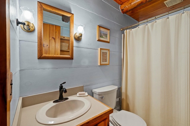 21 Jones Dr, Hartford, ME 04220 - bathroom with vanity and a shower with curtain