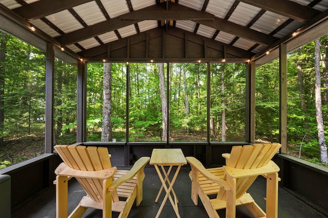 21 Jones Dr, Hartford, ME 04220 - sunroom / solarium with vaulted ceiling and a forest view