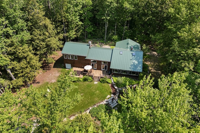 21 Jones Dr, Hartford, ME 04220 - view of subject property with a heavily wooded area