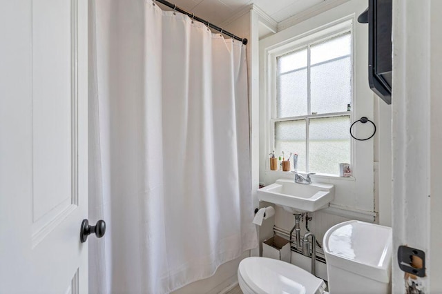 130 Emery St, Portland, ME 04102 - bathroom with toilet and ornamental molding