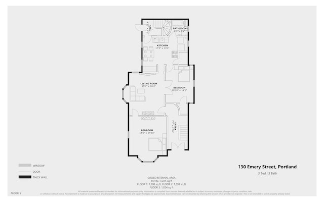 130 Emery St, Portland, ME 04102 - view of property floor plan
