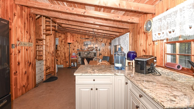 110 Indian Point Dr, Denmark, ME 04022 - misc room featuring wood walls and wooden ceiling