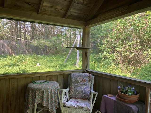 12 Bakers Pt, Steuben, ME 04680 - sunroom with vaulted ceiling