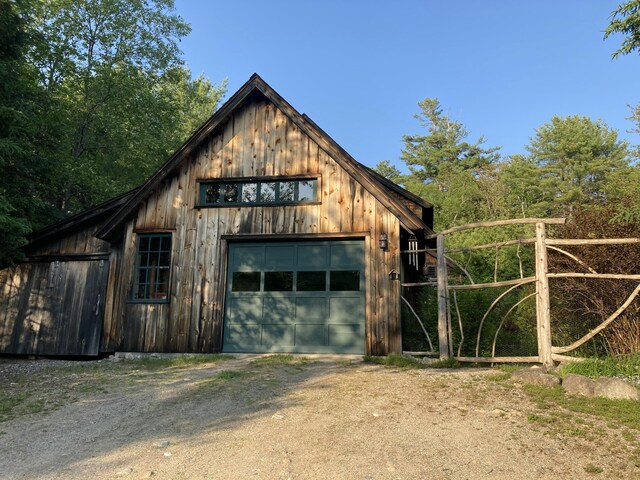 12 Bakers Pt, Steuben, ME 04680 - detached garage with dirt driveway