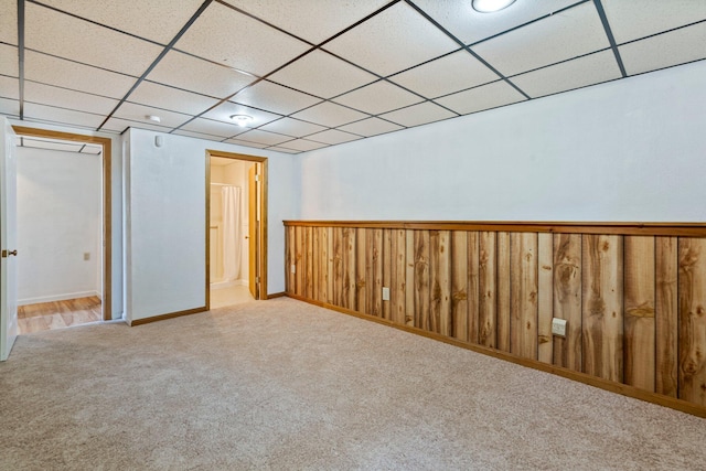 30 Date St, Old Orchard Beach, ME 04064 - below grade area with carpet and a paneled ceiling