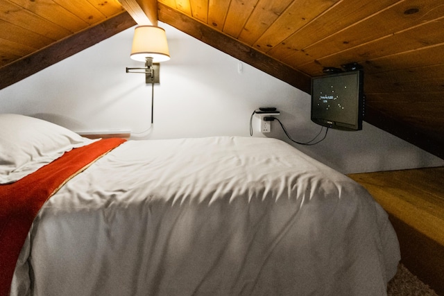 2 Flynn Rd, Raymond, ME 04071 - bedroom featuring wood ceiling with exposed beams