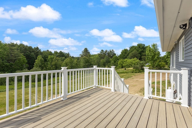 142 Hacker Rd, Brunswick, ME 04011 - wooden terrace featuring a yard and a view of trees