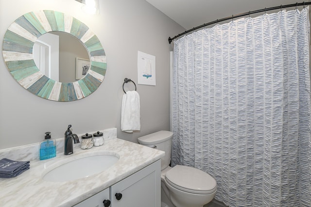 7 Elysian Way, Bridgton, ME 04009 - full bathroom with vanity, toilet, and a shower with shower curtain
