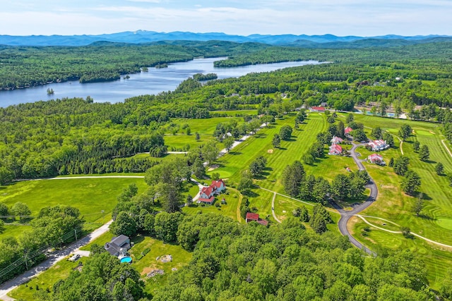 7 Elysian Way, Bridgton, ME 04009 - drone / aerial view of a water and mountain view and a forest