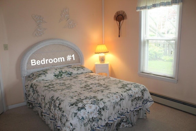 225 Webber Ave, Lewiston, ME 04240 - carpeted bedroom featuring baseboard heating and baseboards